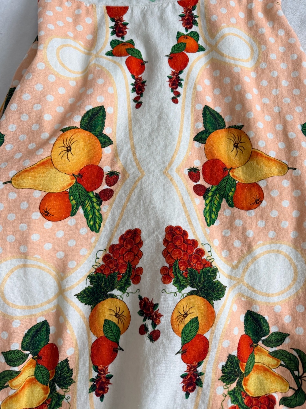 Caroline Constas Fruit-Print Maxi Linen Cotton Dress Size XS - Picture 3 of 14